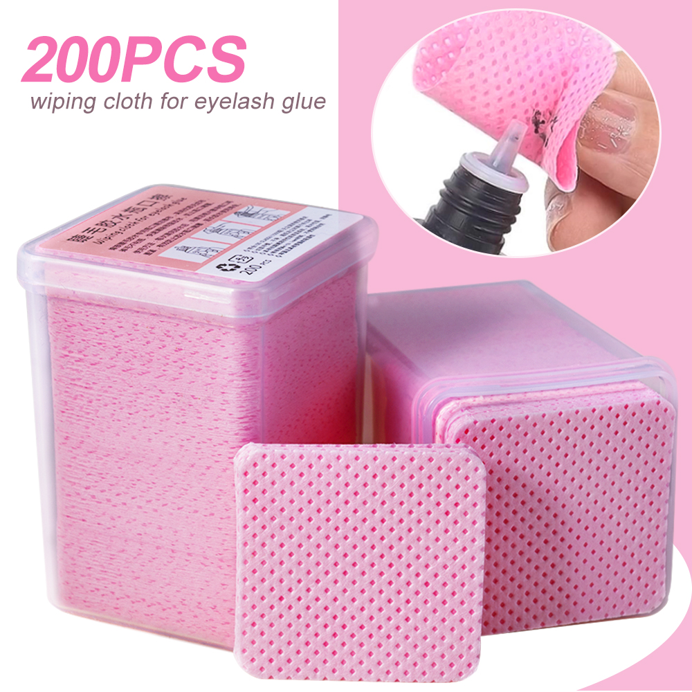 Nail Art Pink - 200Pcs Pink Lint-Free Nail Polish Remover