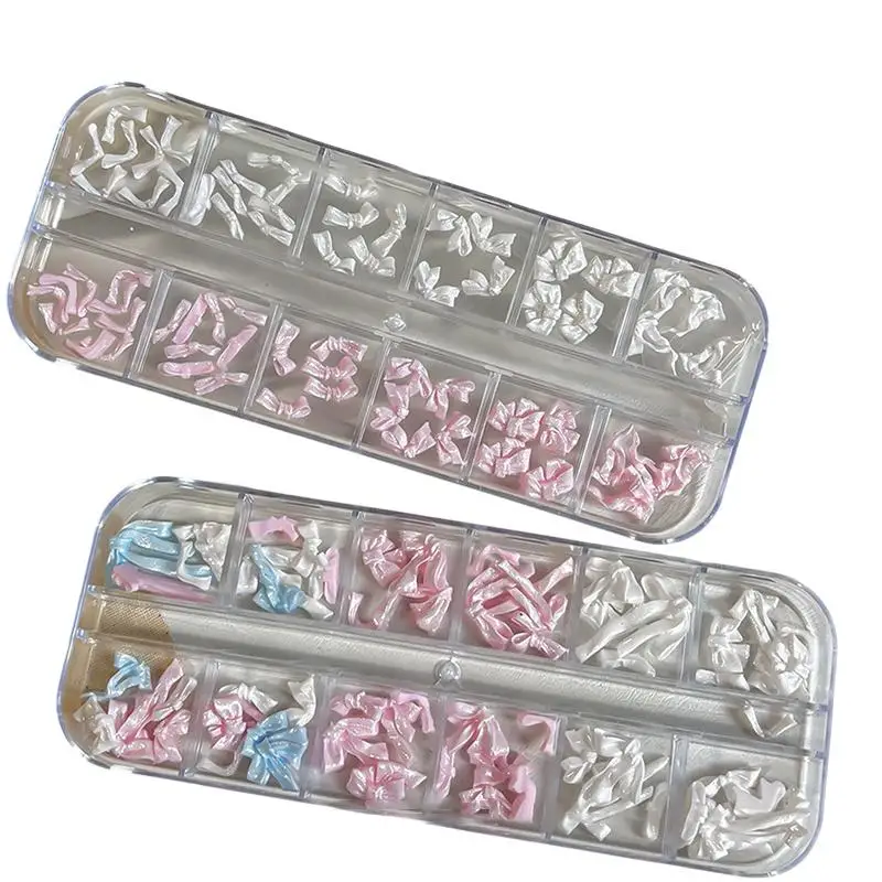 Nail Art Pink Soft - 【Tg16】12 Grids DIY Nail Arts Accessories