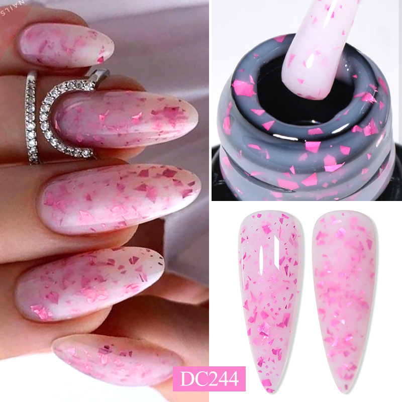 Nail Foil Transfer - Mtssii 7ML Pink Glitter Quick Extension