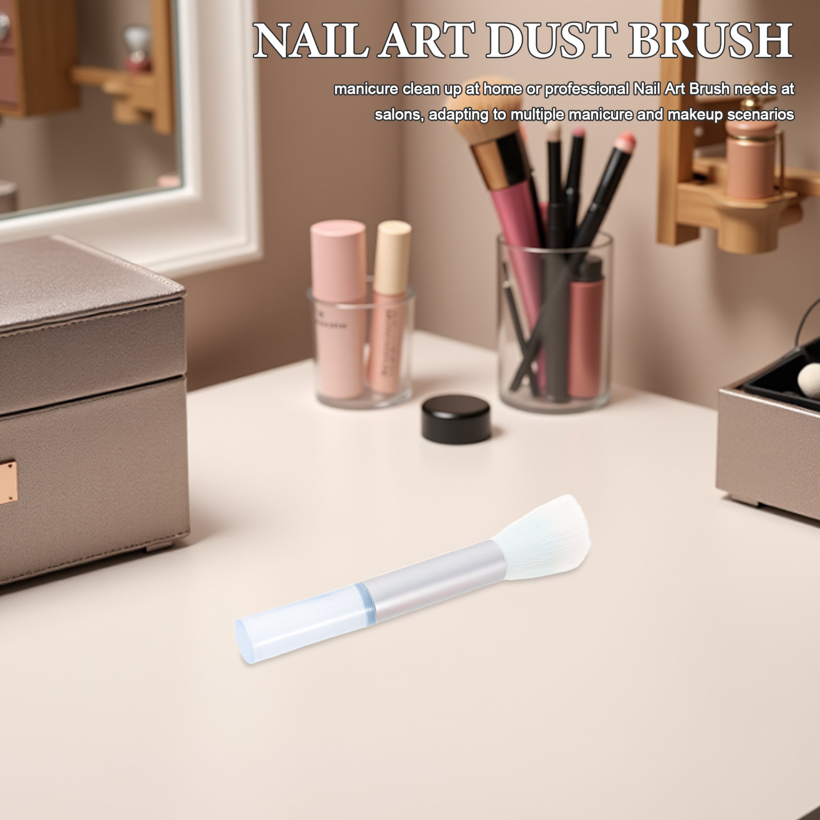 Nail Art Pink Soft - 3Pcs Nail Art Dust Brushes Mini
