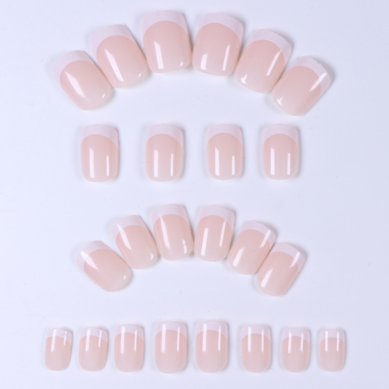 24PCS French White Border Shor - Nail Art French Nails recension och pris