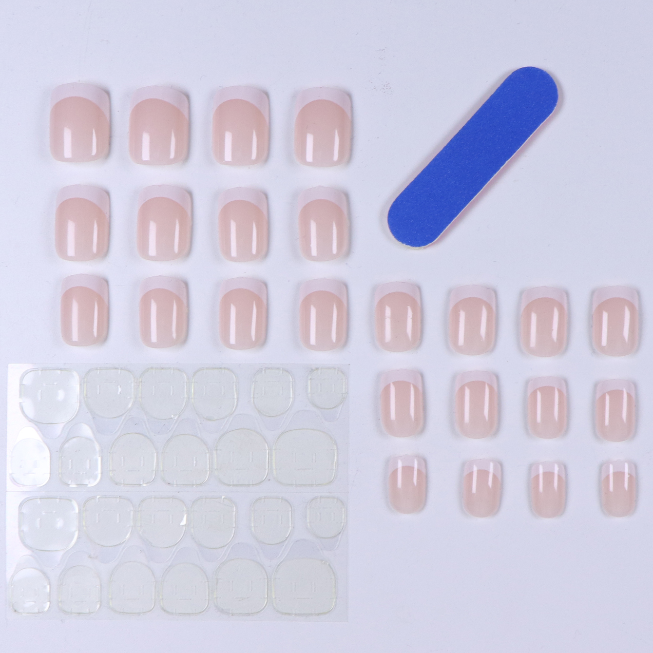 24PCS French White Border Shor - Nail Art French Nails recension och pris