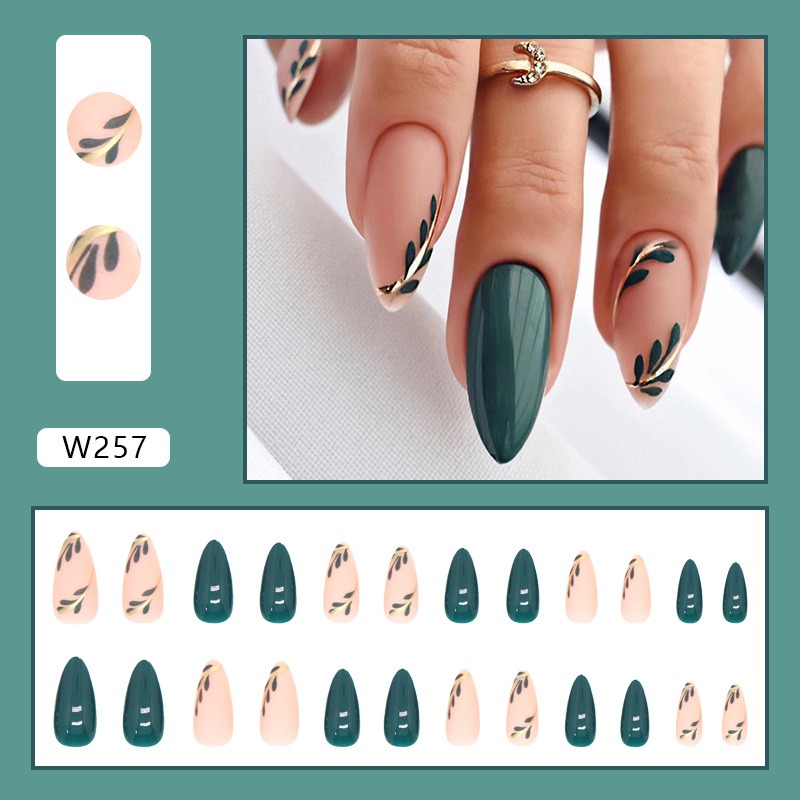 24P/Set Medium-length Almond P - Nail Art Pink recension och pris