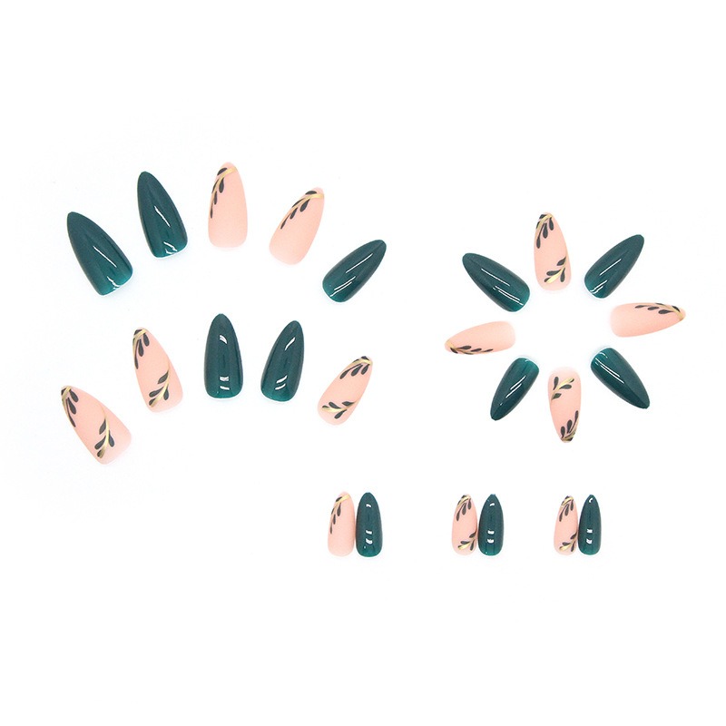 24P/Set Medium-length Almond P - Nail Art Pink recension och pris