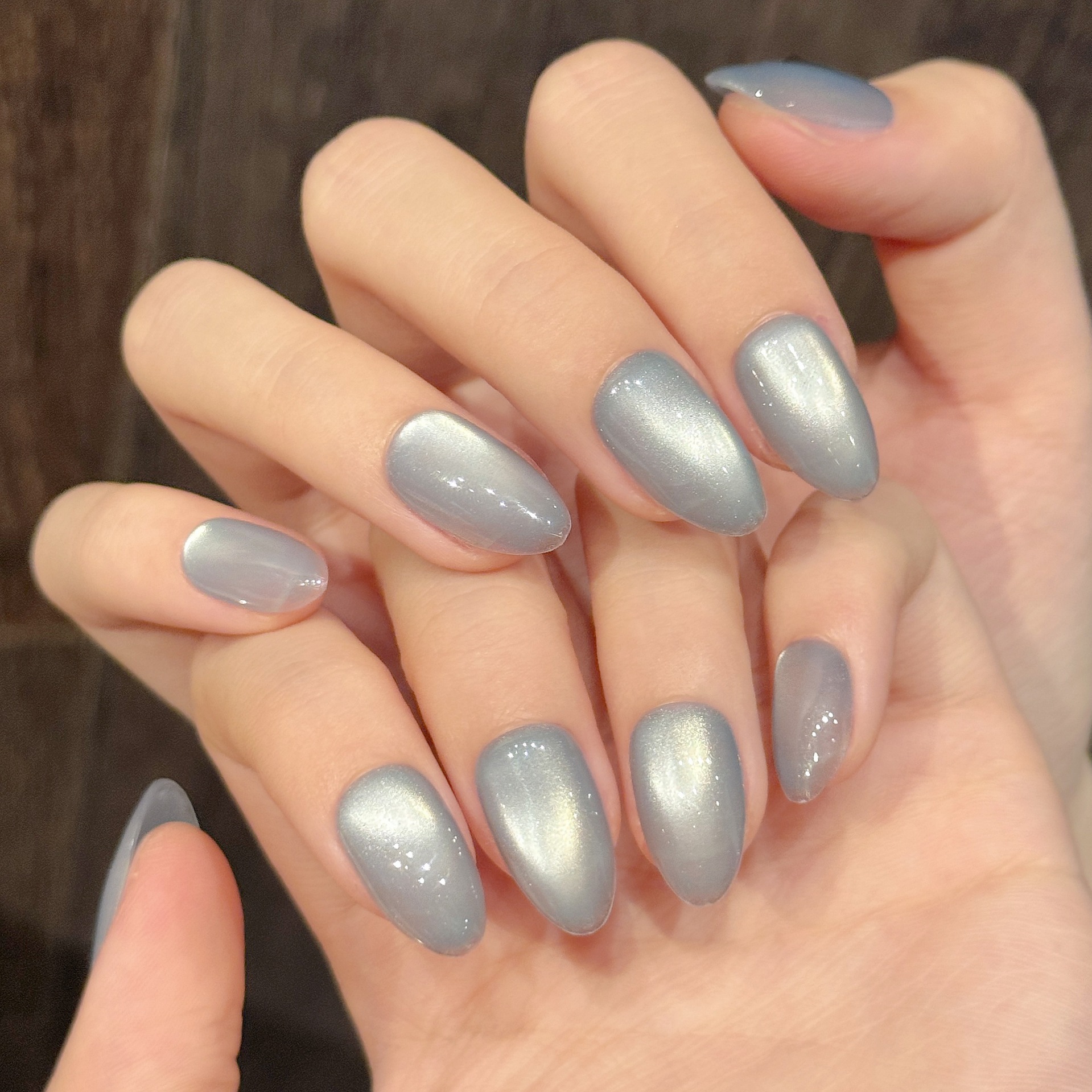 10Pcs Blue Cat Eye French Shor - Nail Art French Nails recension och pris