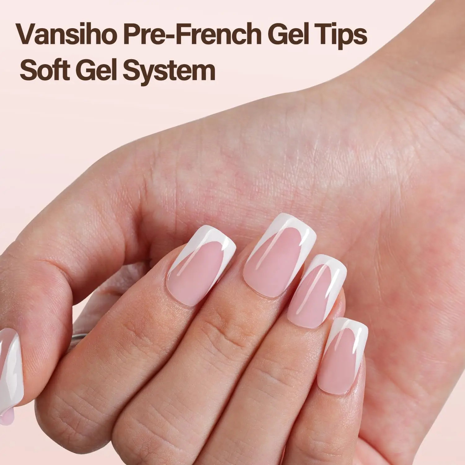 Deep French Gel Nail Tips, 150 - Nail Art Pink Soft recension och pris