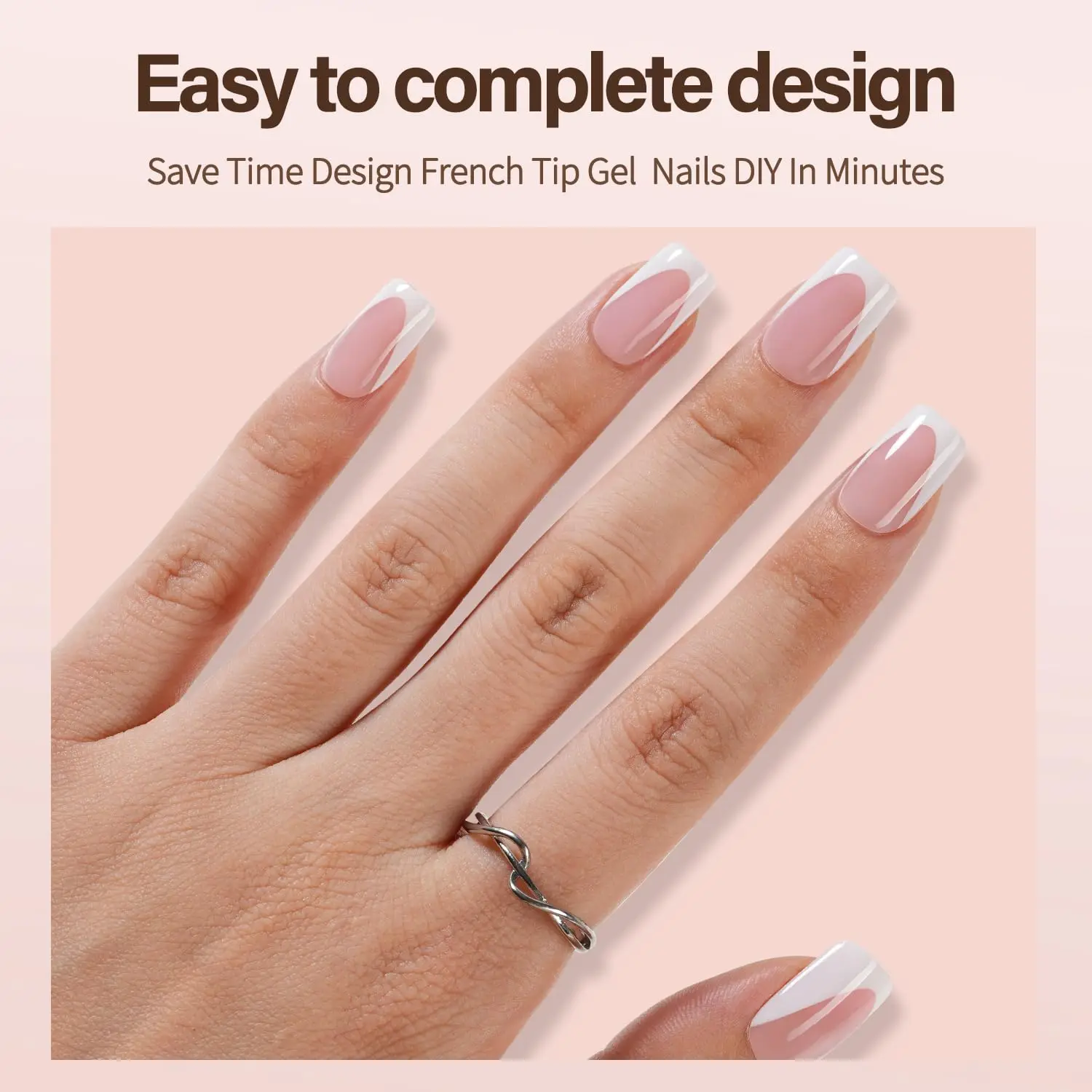 Deep French Gel Nail Tips, 150 - Nail Art Pink Soft recension och pris