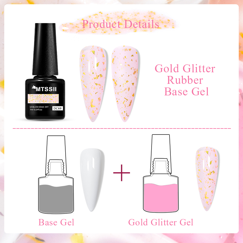 Mtssii 7ml Glitter Rubber Base - Nail Foil Transfer recension och pris