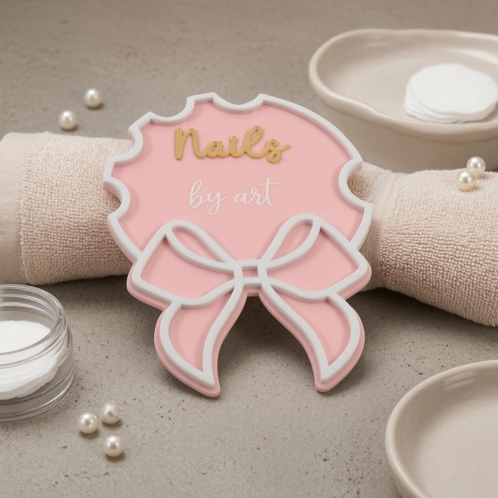 Nail Art Sign Pink Ribbon Bow  - Nail Art Pink recension och pris