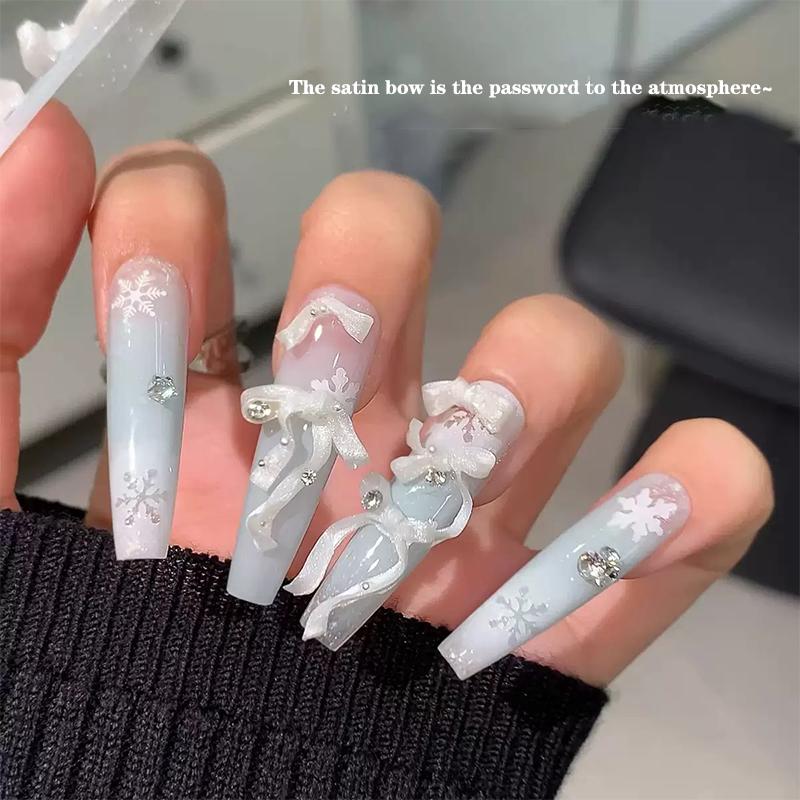Satin Bow Nail Art Accessories - Nail Art Pink Soft recension och pris
