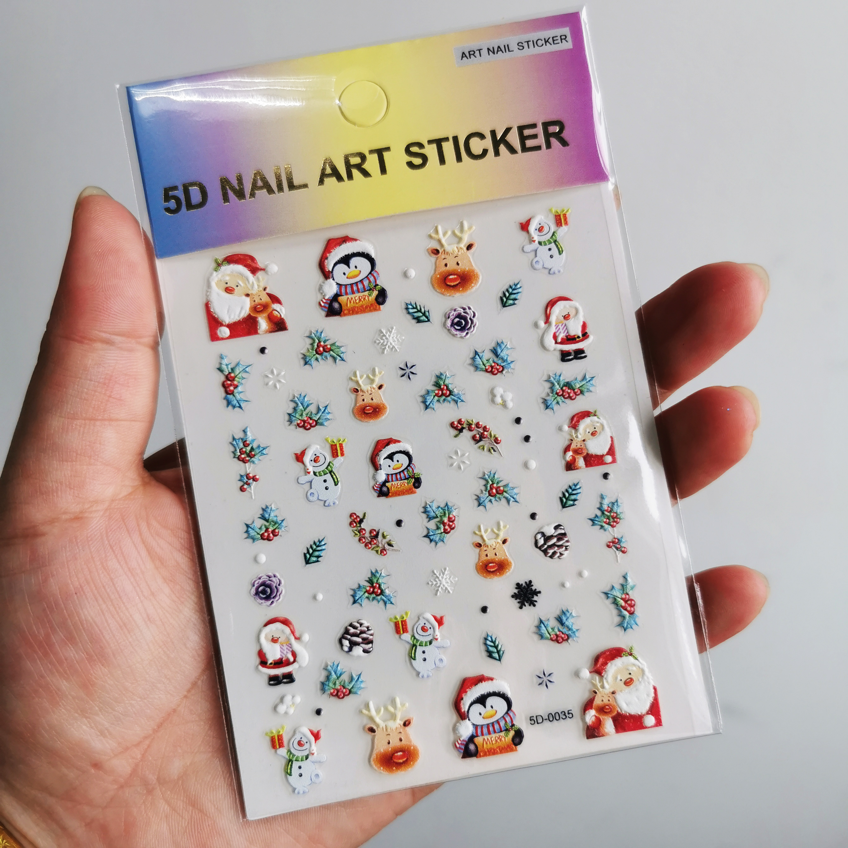 5D Embossed Snowflake Christma - Nail Art For Men recension och pris
