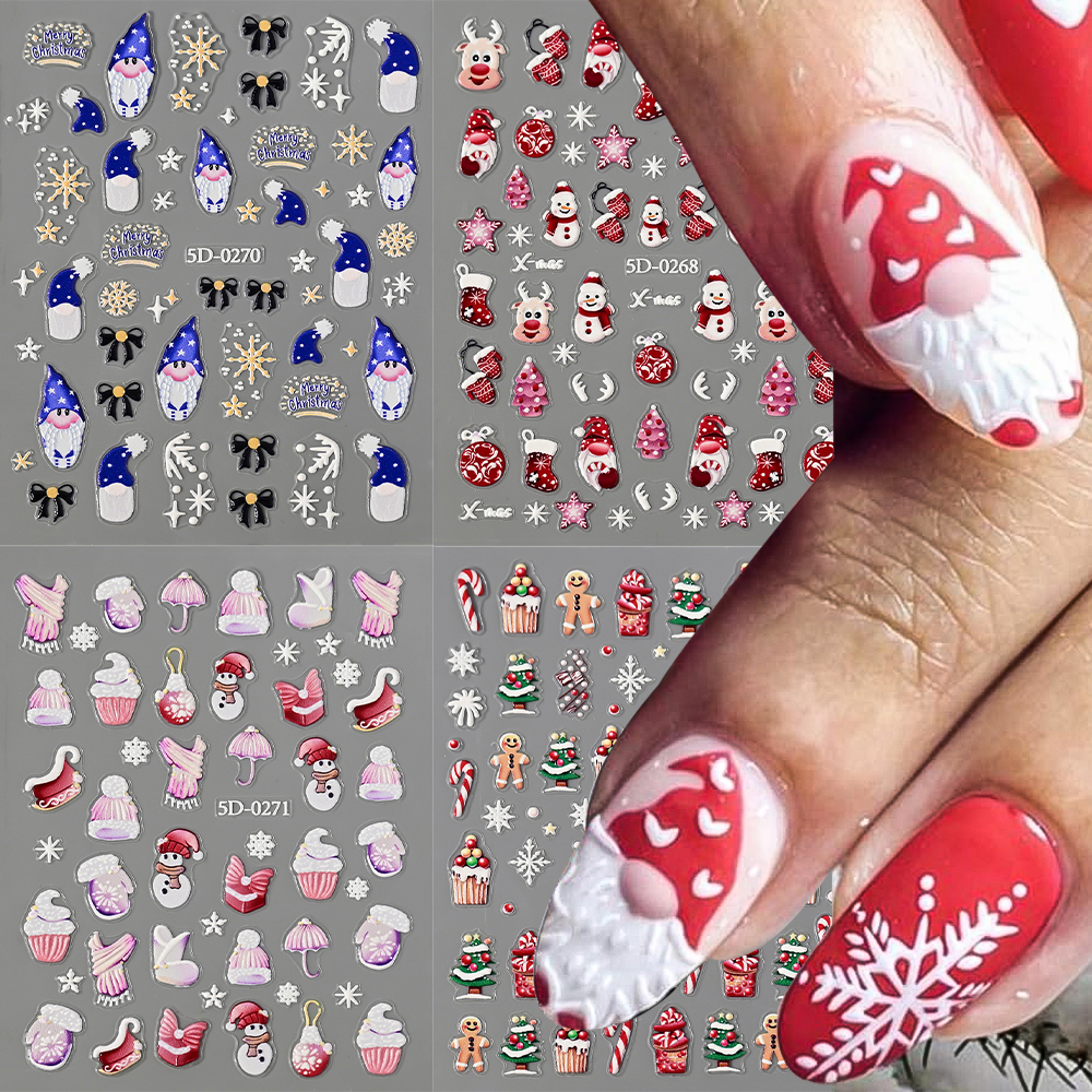1pc Christmas 5D Gingerbread M - Nail Art For Men recension och pris