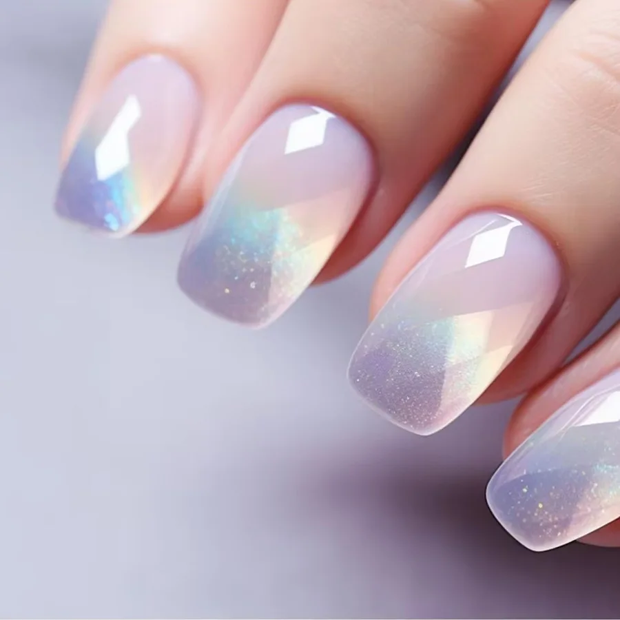 24Pc Blue Ocean Fake Nails Sho - Nail Art Pink recension och pris