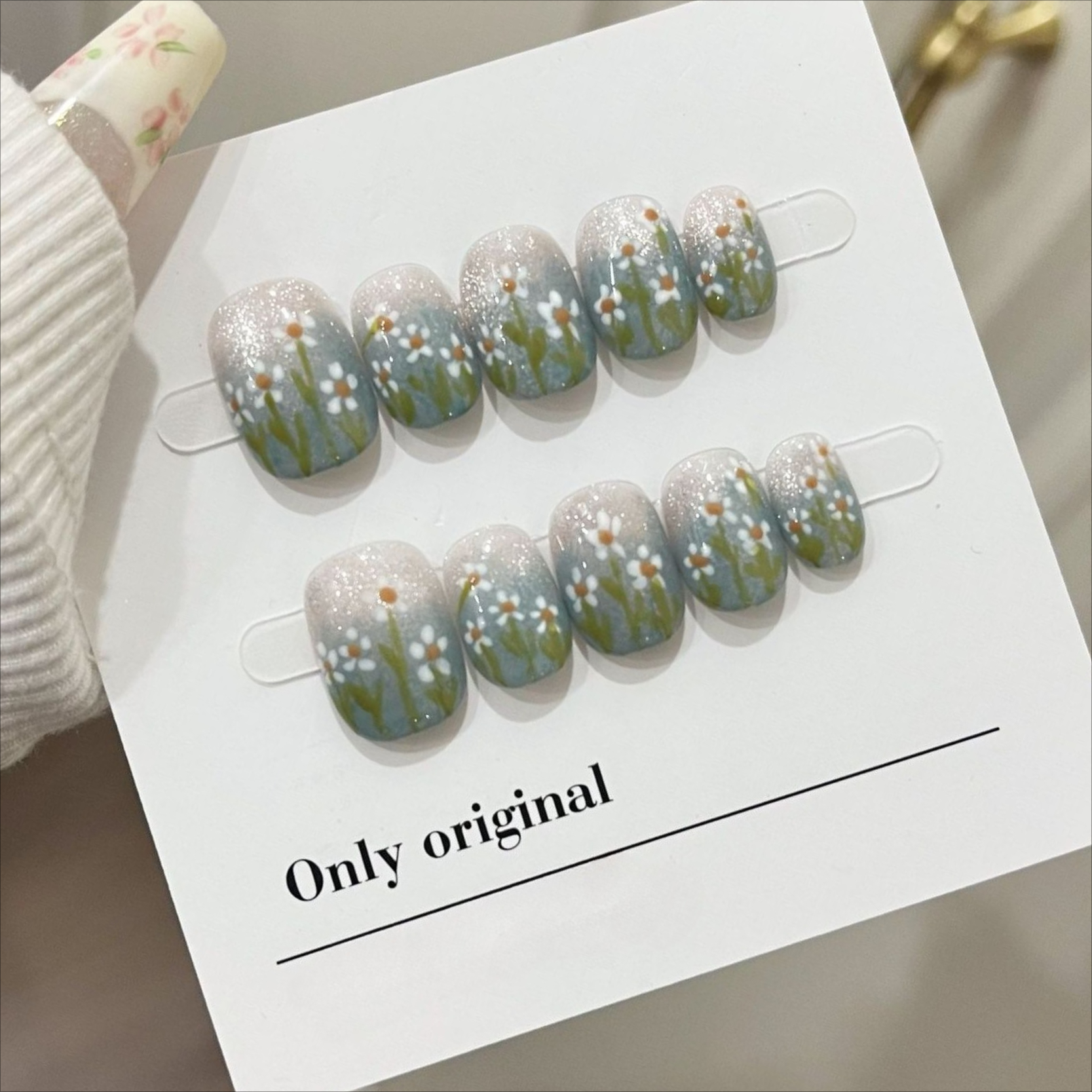 10Pcs Short Handmade Press On  - Nail Art Pink recension och pris