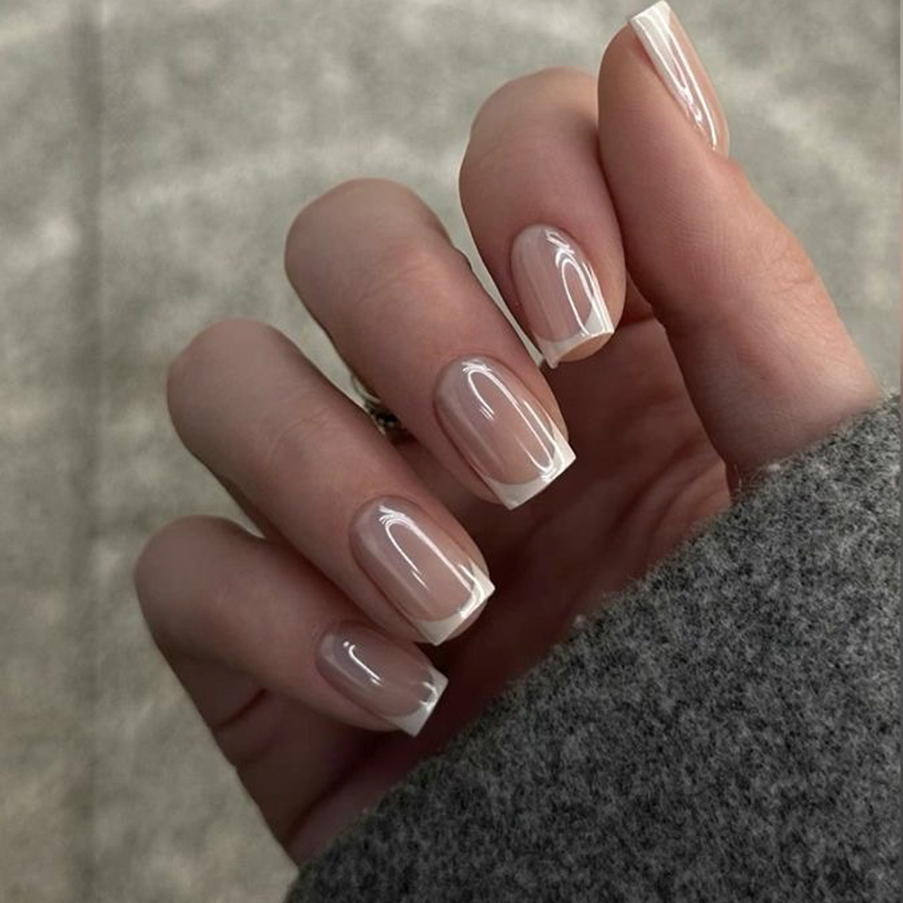 24pcs Simple White French Pres - Nail Art Pink recension och pris