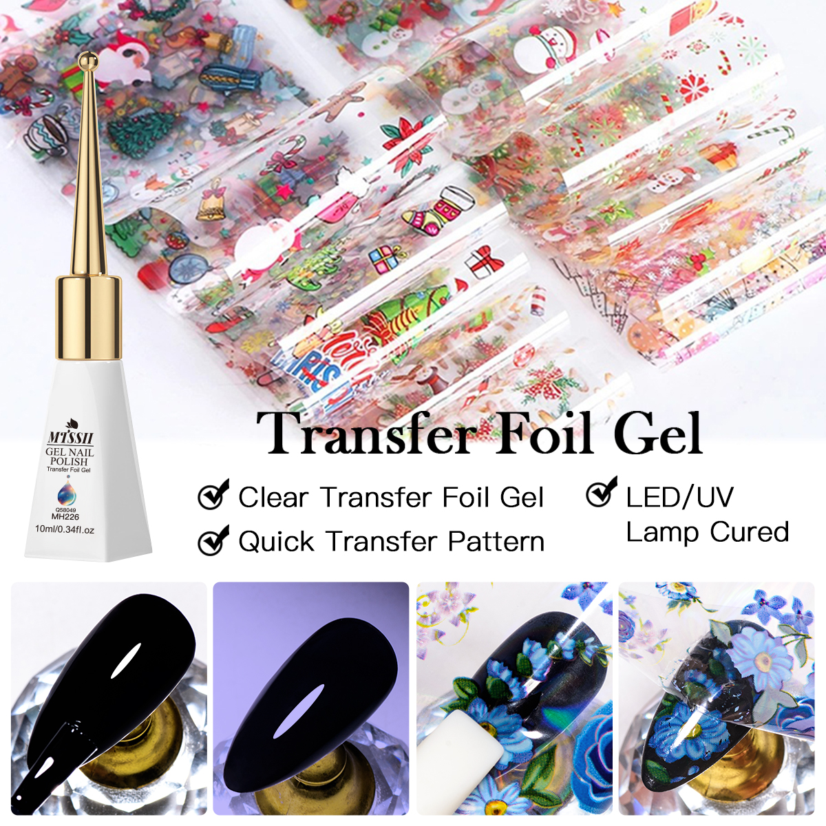 10ml Transfer Foil Gel Nail Po - Nail Foil Transfer recension och pris