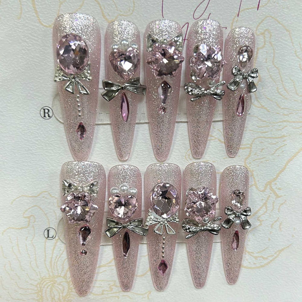 Luxury Pink Cat Eye Glitter St - Nail Art Pink recension och pris