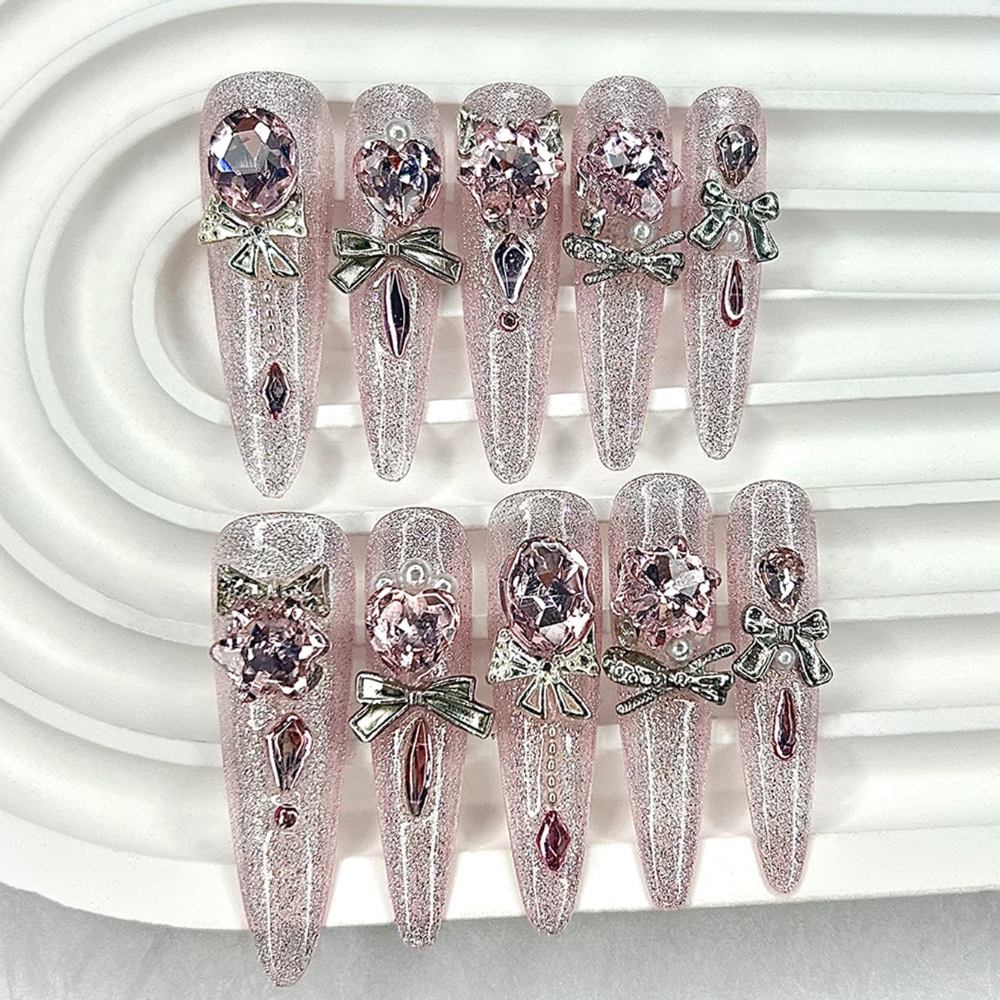 Luxury Pink Cat Eye Glitter St - Nail Art Pink recension och pris