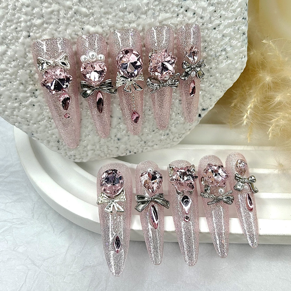 Luxury Pink Cat Eye Glitter St - Nail Art Pink recension och pris