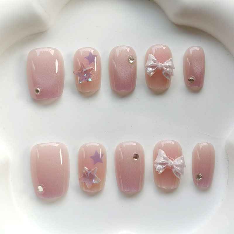 10Pcs Teenage Girl Fashion Cut - Nail Art Pink recension och pris