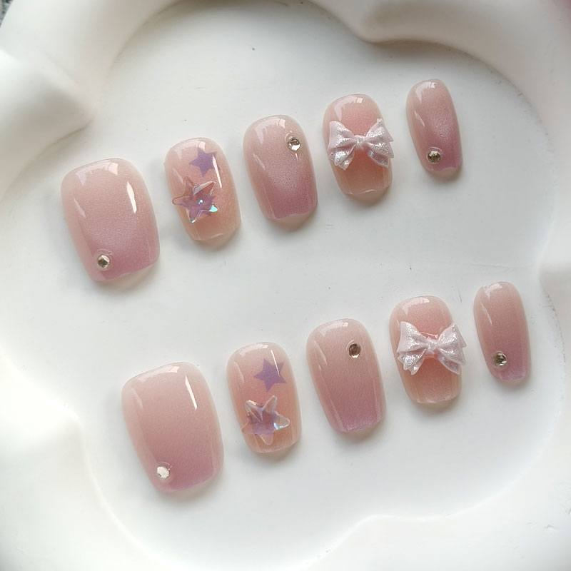 10Pcs Teenage Girl Fashion Cut - Nail Art Pink recension och pris
