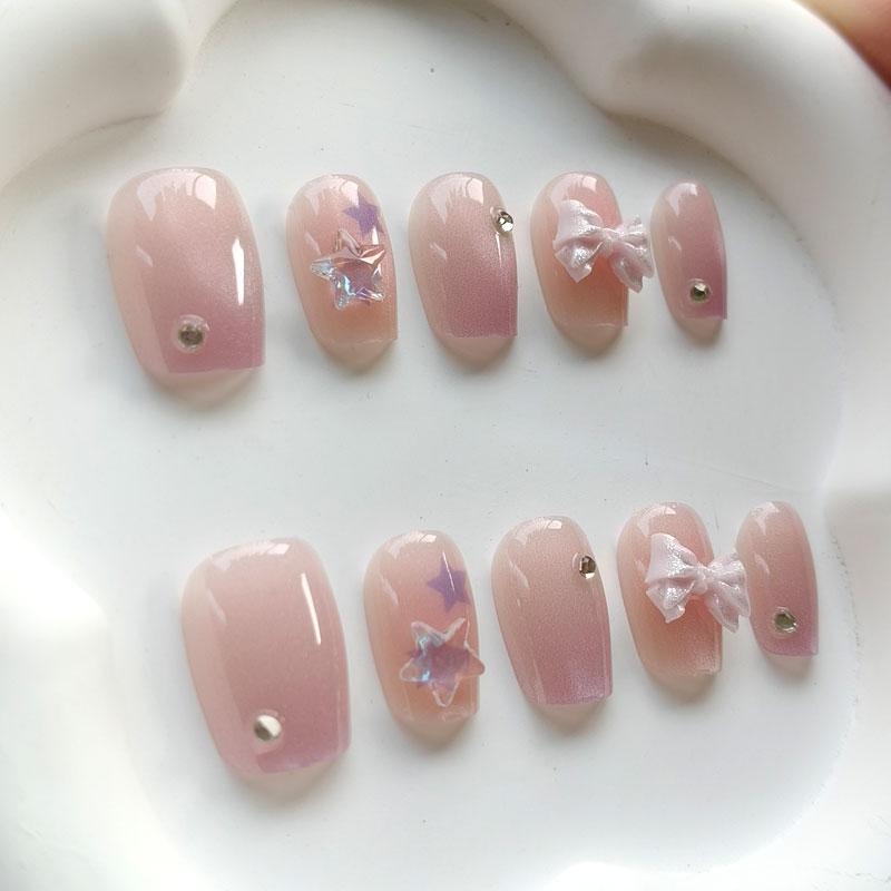 10Pcs Teenage Girl Fashion Cut - Nail Art Pink recension och pris