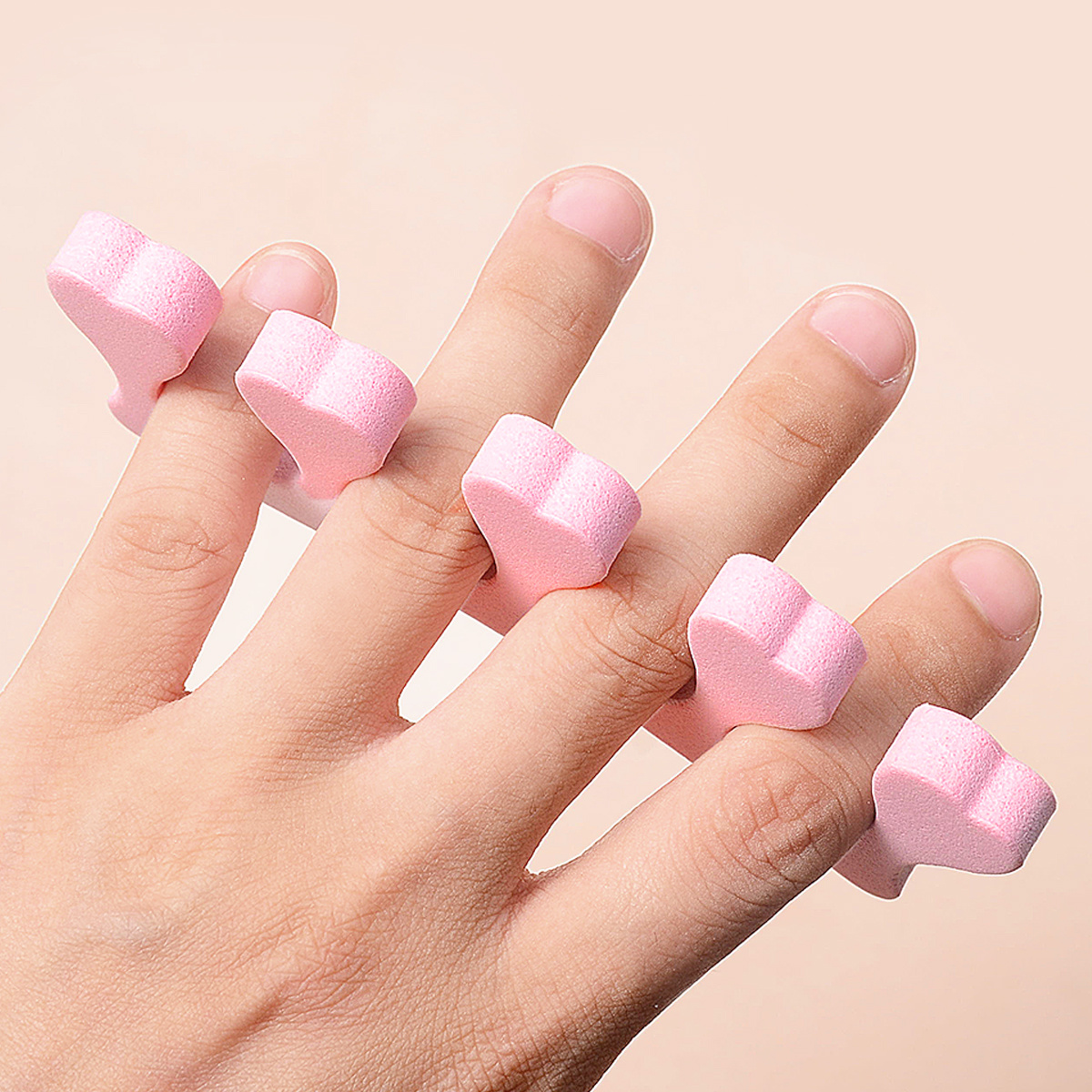 10pair Pink Toe Finger Sponge  - Nail Art Pink Soft recension och pris