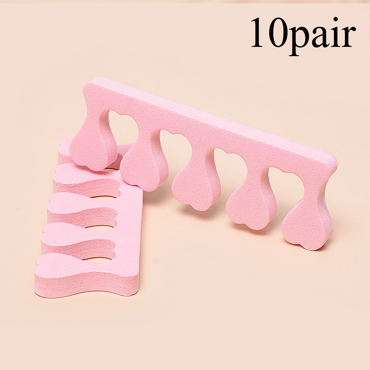 10pair Pink Toe Finger Sponge  - Nail Art Pink Soft recension och pris