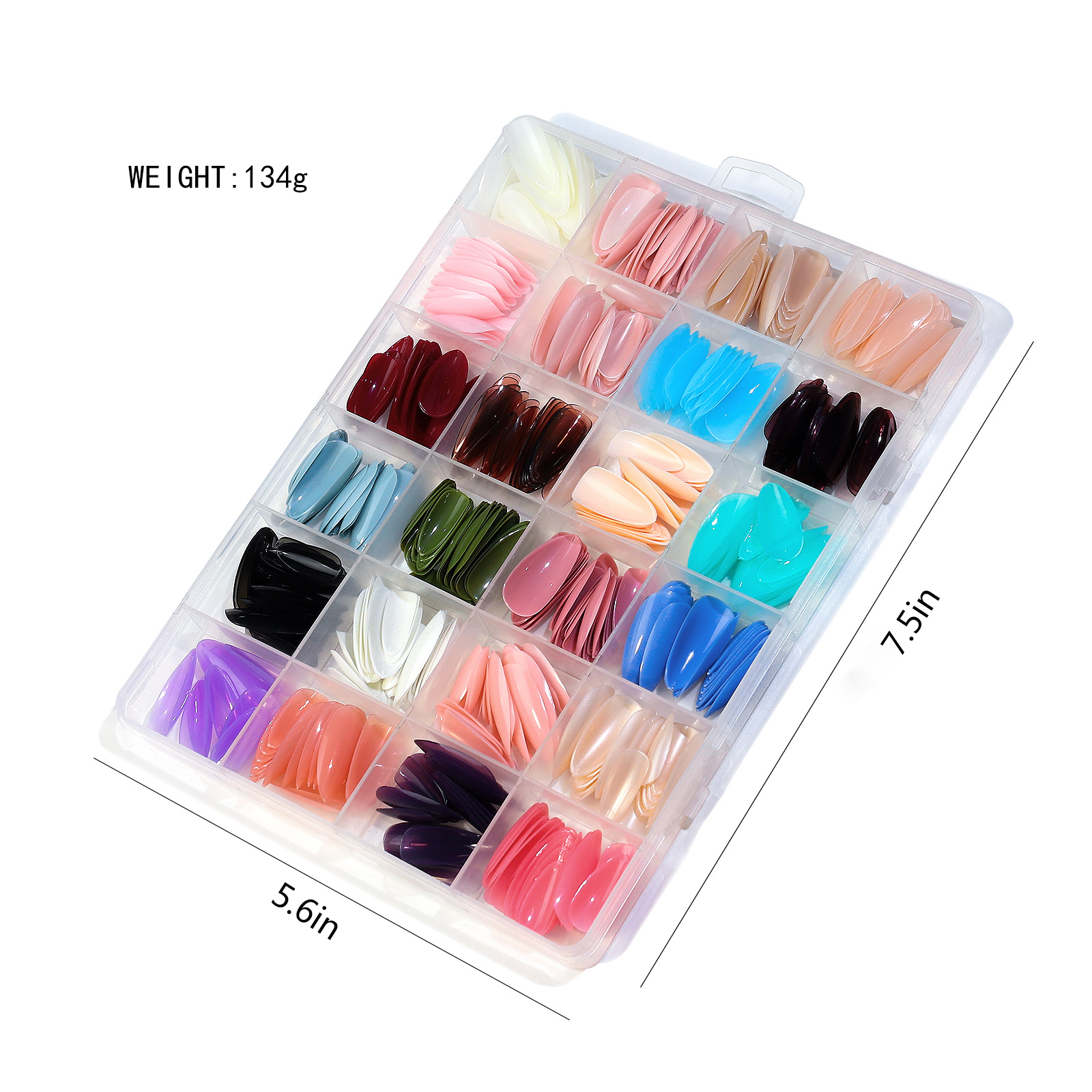 24 grids solid color wear nail - Nail Art Pink recension och pris