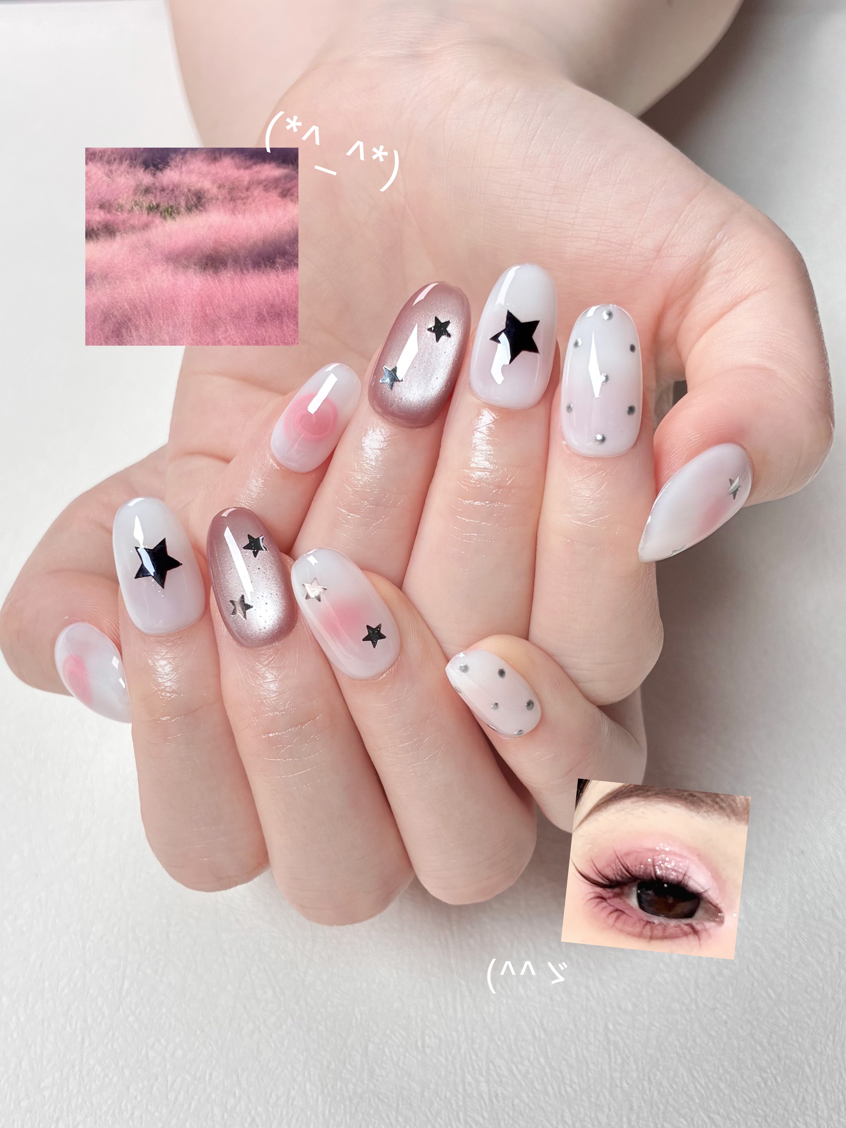 10pcs handmade pink press on n - Nail Art Pink recension och pris