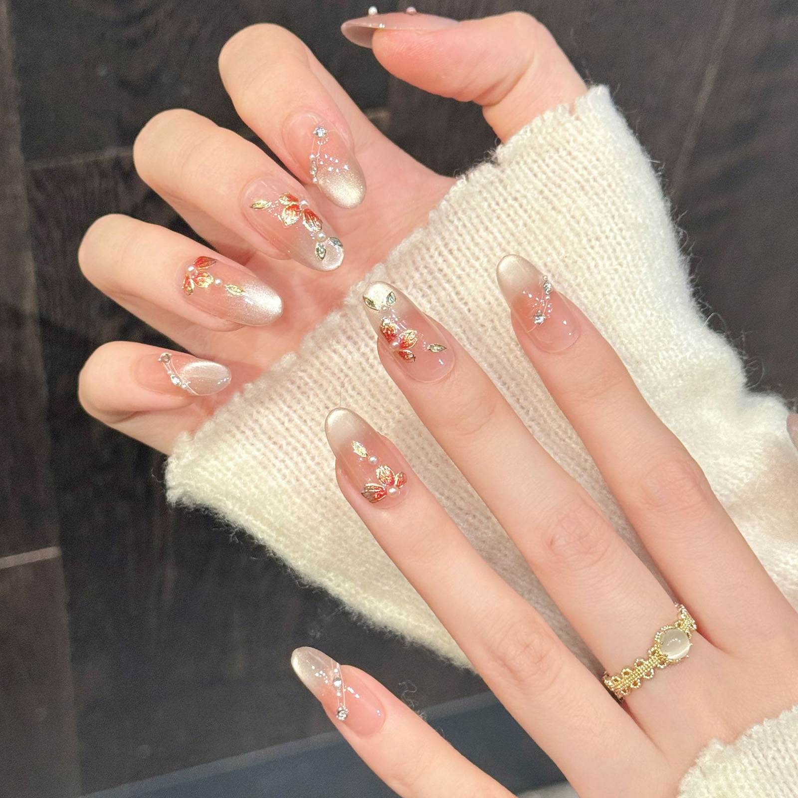 10pcs Handmade Fake Nails Pres - Nail Art Pink recension och pris