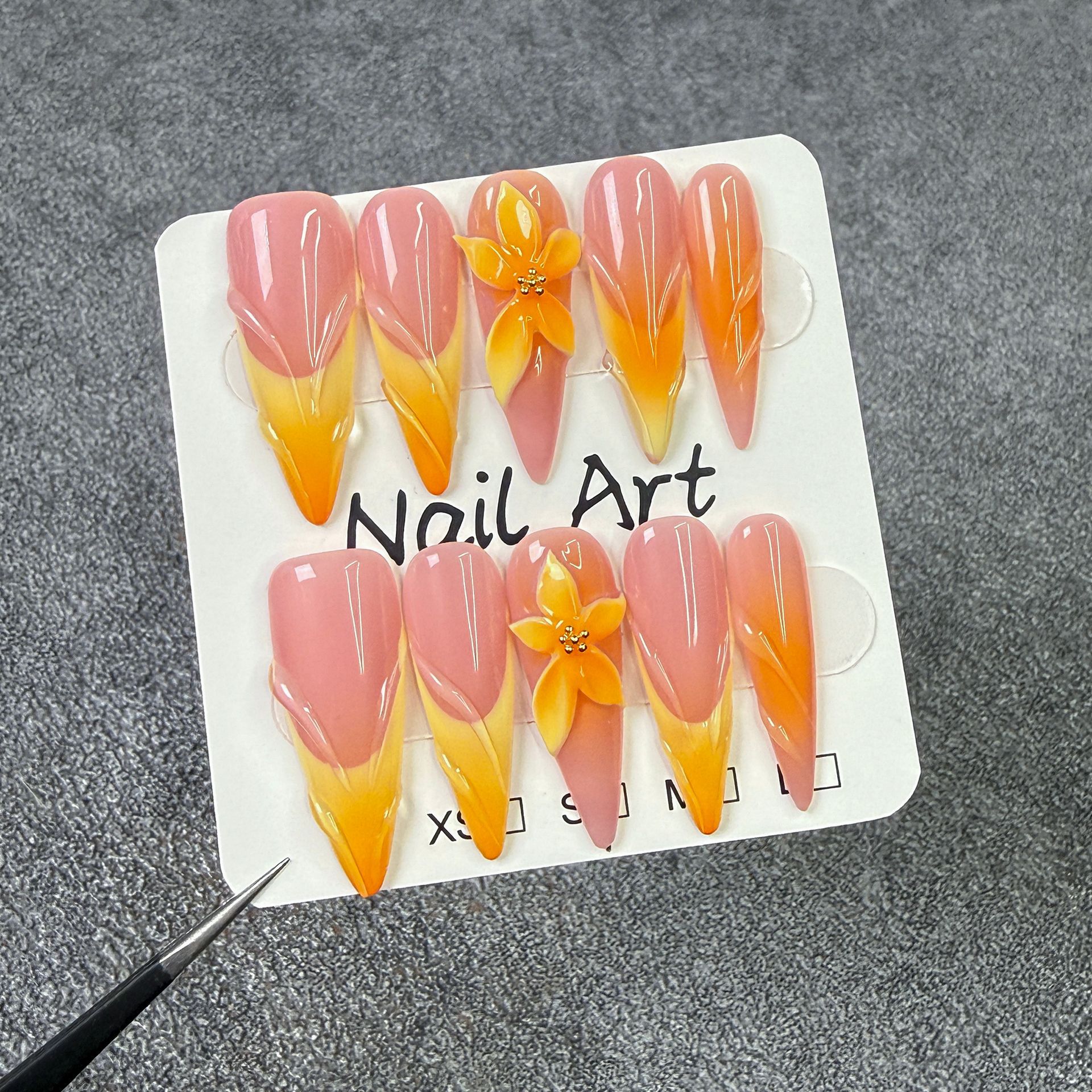 10Pcs Retro Flower Design Fals - Nail Art French Nails recension och pris